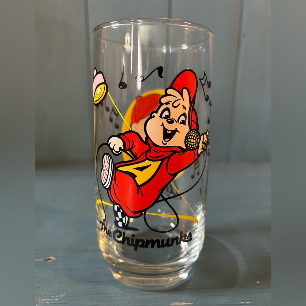 Vintage 1985 The Chipmunks “Alvin” Tall Drinking Glass
